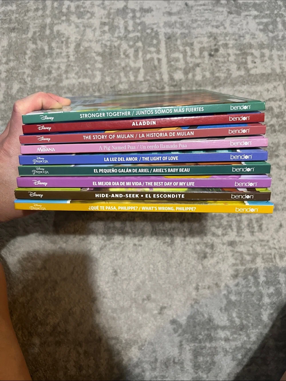 Bundle of 9 bendon hardcover Disney princess books.